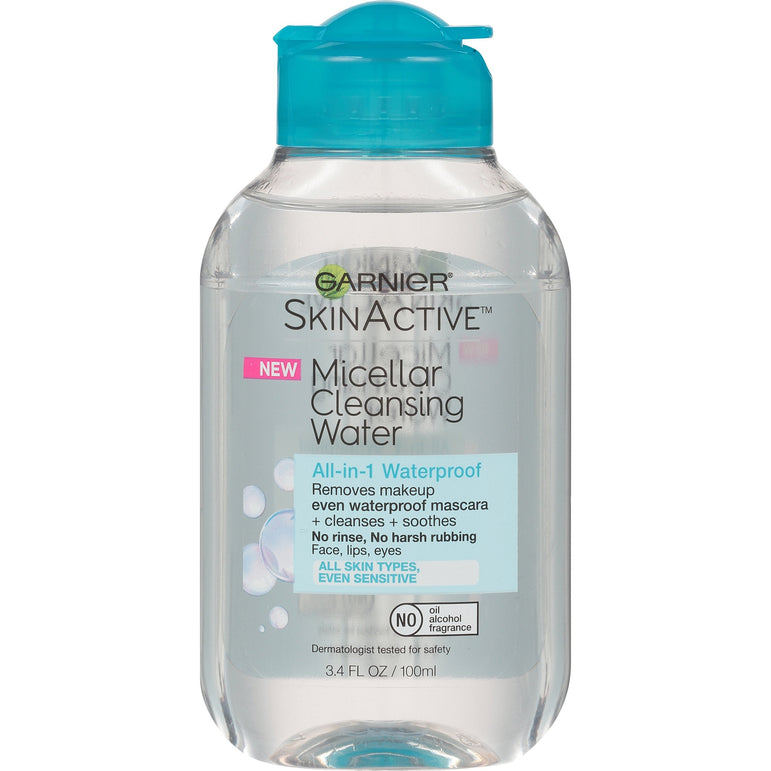 Garnier SkinActive Micellar Cleansing Water, For Waterproof Makeup, 3.4 fl. oz.-CaribOnline