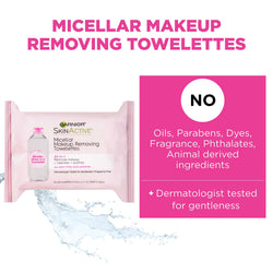 Garnier SkinActive Micellar Makeup Remover Wipes, 25 ct.-CaribOnline