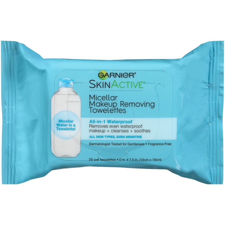 Garnier SkinActive Micellar Waterproof Makeup Remover Wipes, 25 ct.-CaribOnline