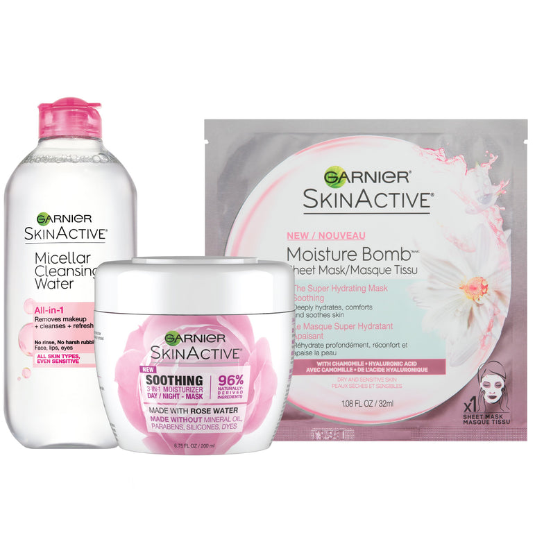 Garnier SkinActive Sensitive Skin Kit, 7 count-CaribOnline