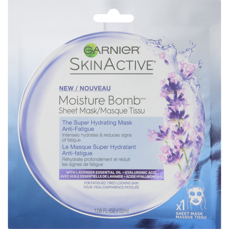 Garnier SkinActive Super Hydrating At-Home Sheet Mask, Anti-Fatigue, 7 count-CaribOnline