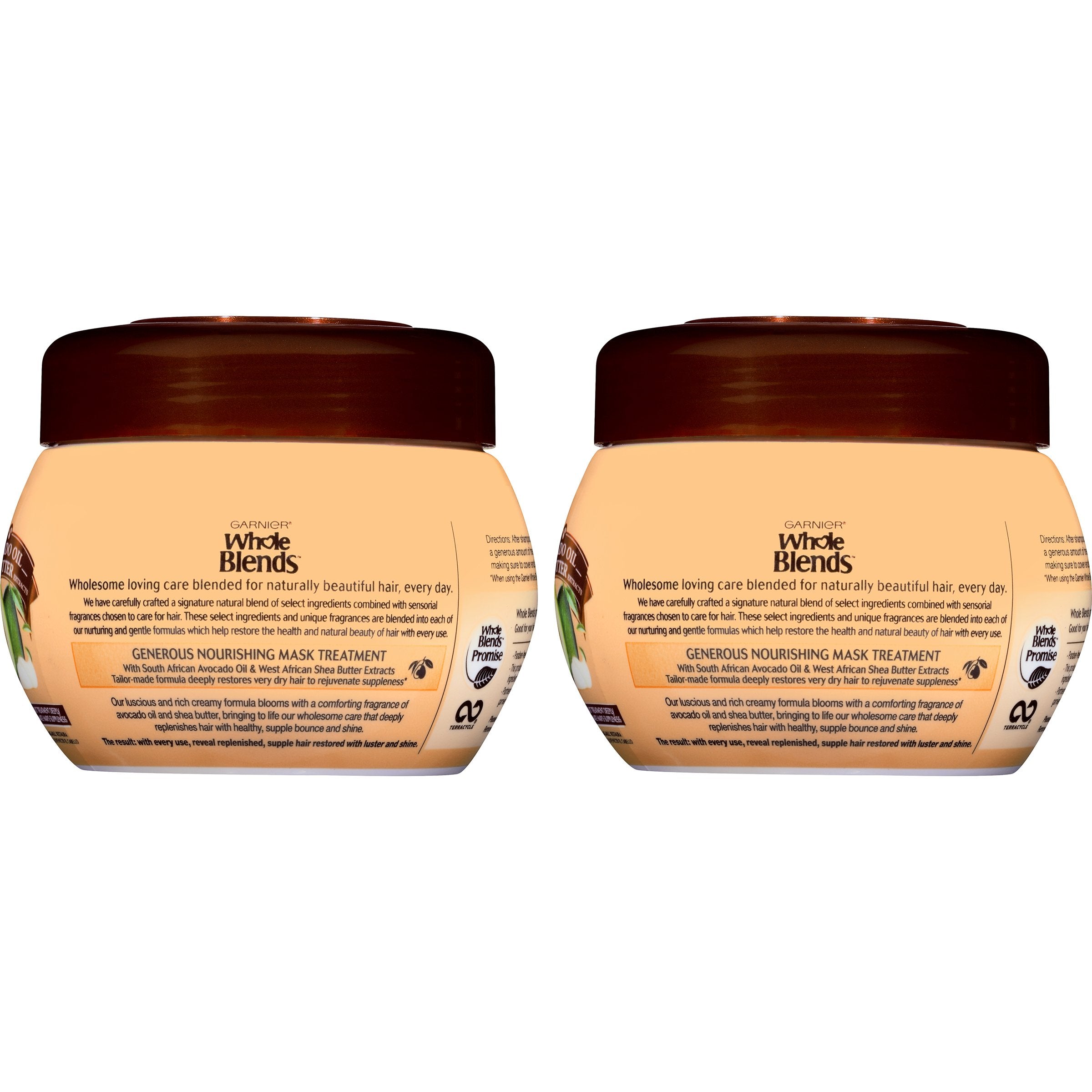 Garnier Whole Blends Hair Mask with Avocado Oil & Shea Butter Extracts, 2 count-CaribOnline