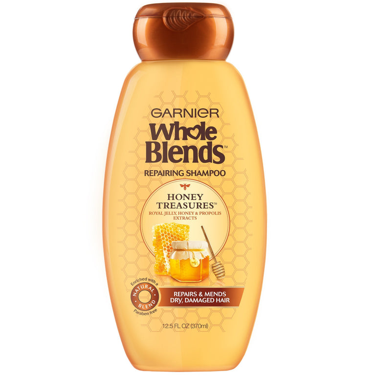 Garnier Whole Blends Repairing Shampoo Honey Treasures, For Damaged Hair, 12.5 fl. oz.-CaribOnline