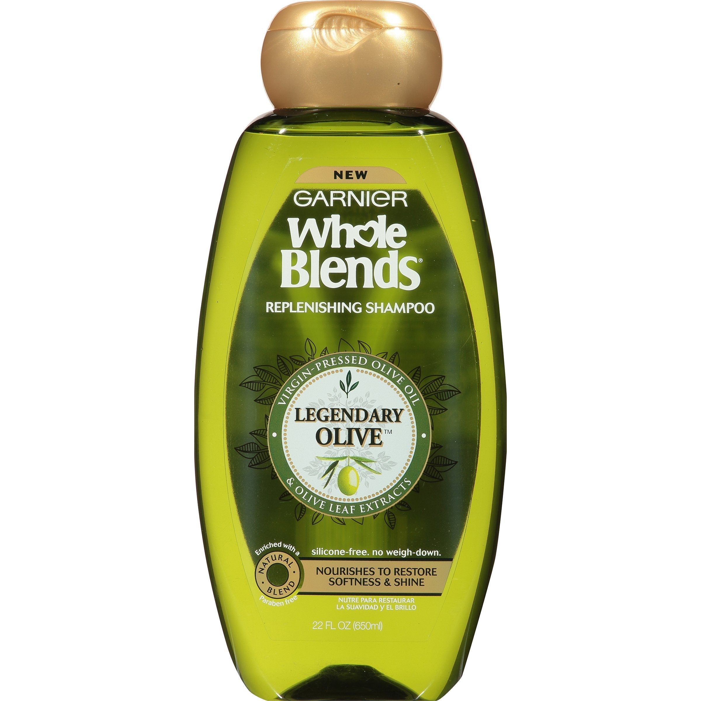 Garnier Whole Blends Replenishing Shampoo Legendary Olive, For Dry Hair, 22 fl. oz.-CaribOnline