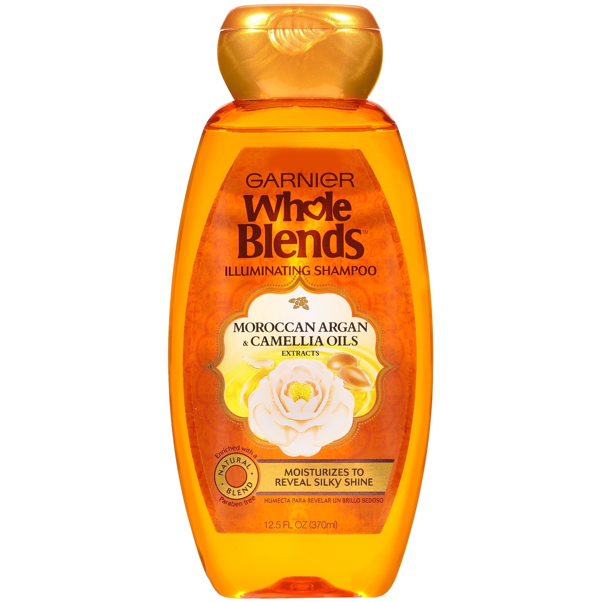 Garnier Whole Blends Shampoo with Moroccan Argan & Camellia Oils Extracts, For Dry Hair, 12.5 fl. oz.-CaribOnline