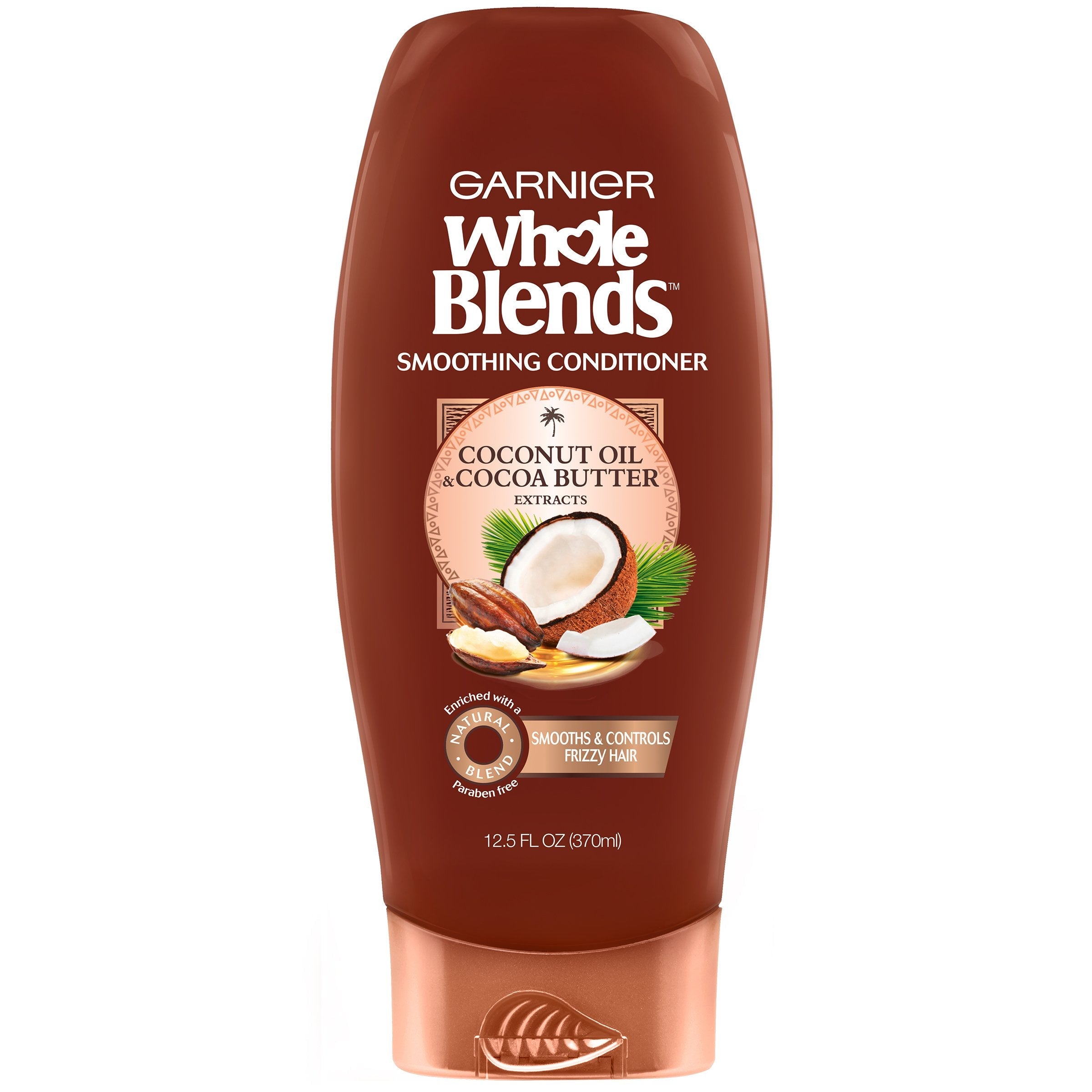Garnier Whole Blends Smoothing Conditioner Coconut Oil & Cocoa Butter Extract, 12.5 fl. oz.-CaribOnline