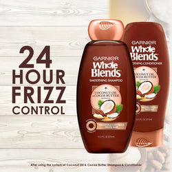 Garnier Whole Blends Smoothing Shampoo with Coconut Oil & Cocoa Butter Extracts, 12.5 fl. oz.-CaribOnline