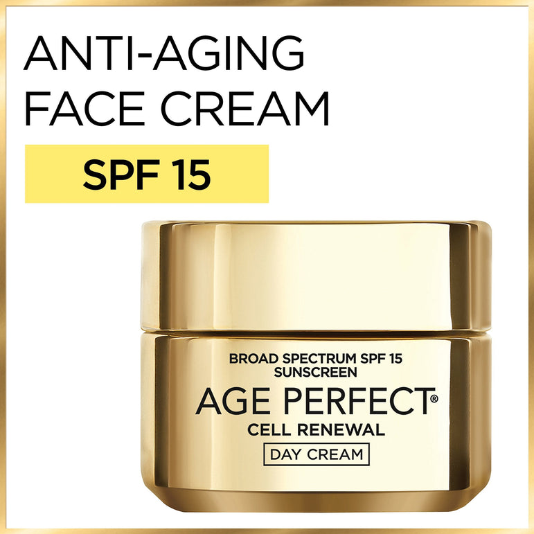 L'Oreal Paris Age Perfect Cell Renewal* Day Cream SPF 15 Sunscreen, 1.7 oz.-CaribOnline