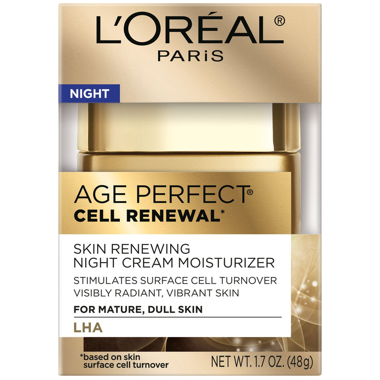 L'Oreal Paris Age Perfect Cell Renewal* Night Cream with Salicylic Acid, 1.7 oz.-CaribOnline