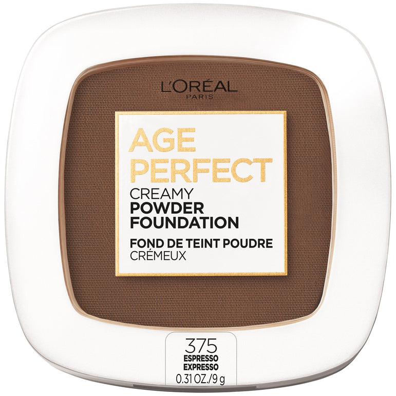 L'Oreal Paris Age Perfect Creamy Powder Foundation with Minerals, Espresso, 0.31 oz.-CaribOnline