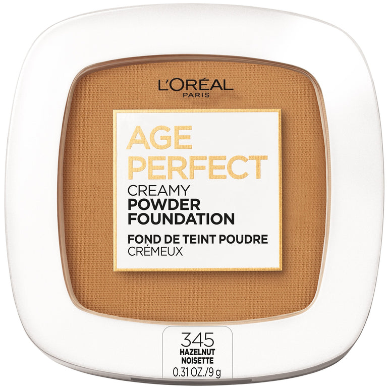L'Oreal Paris Age Perfect Creamy Powder Foundation with Minerals, Hazelnut, 0.31 oz.-CaribOnline