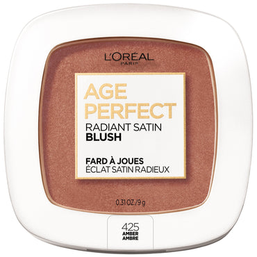 L'Oreal Paris Age Perfect Radiant Satin Blush with Camellia Oil, Amber, 0.31 oz.-CaribOnline
