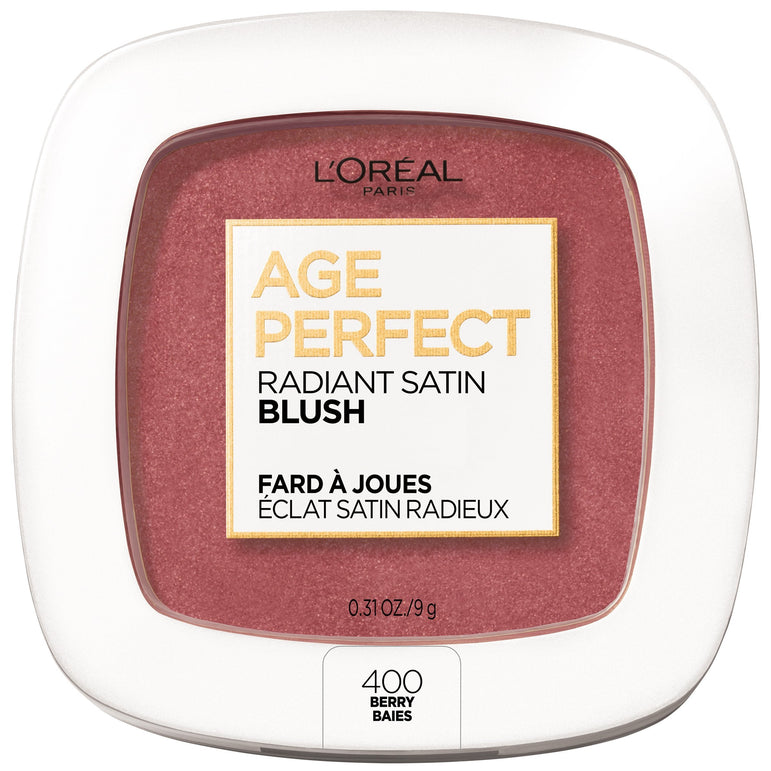 L'Oreal Paris Age Perfect Radiant Satin Blush with Camellia Oil, Berry, 0.31 oz.-CaribOnline