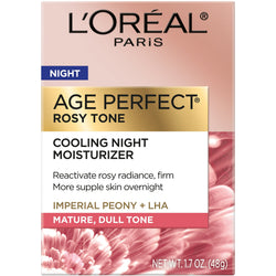 L'Oreal Paris Age Perfect Rosy Tone Cooling Night Moisturizer, 1.7 fl. oz.-CaribOnline