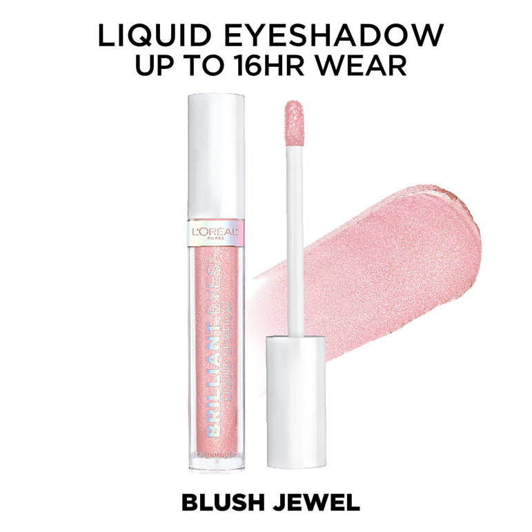 L'Oreal Paris Brilliant Eyes Shimmer Liquid Eye Shadow Makeup, Blush Jewel, 0.1 oz.-CaribOnline