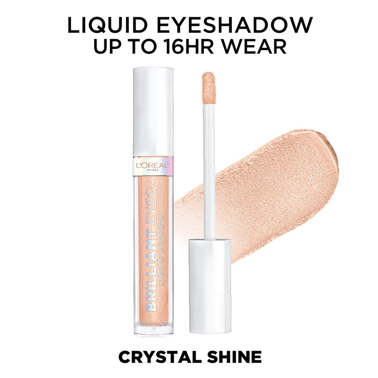 L'Oreal Paris Brilliant Eyes Shimmer Liquid Eye Shadow Makeup, Crystal Shine, 0.1 oz.-CaribOnline