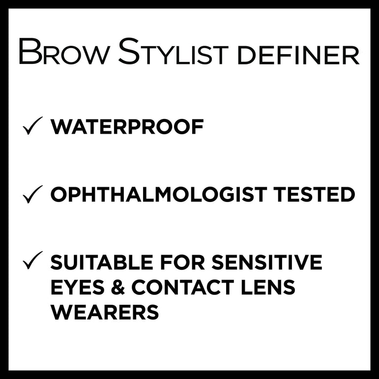 L'Oreal Paris Brow Stylist Definer Waterproof Eyebrow Mechanical Pencil, Dark Brunette, 0.003 oz.-CaribOnline