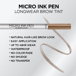 L'Oreal Paris Brow Stylist Micro Ink Pen by Brow Stylist, Up to 48HR Wear, Dark Blonde, 0.033 fl. oz.-CaribOnline