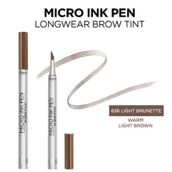 L'Oreal Paris Brow Stylist Micro Ink Pen by Brow Stylist, Up to 48HR Wear, Light Brunette, 0.033 fl. oz.-CaribOnline