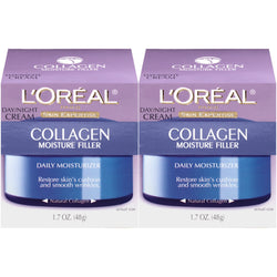 L'Oreal Paris Collagen Moisture Filler Facial Day Night Cream, lightweight, 2 count-CaribOnline