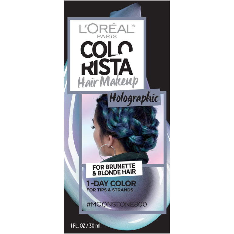 L'Oreal Paris Colorista Hair Makeup Temporary 1-Day Hair Color, Moonstone800 (for blondes and brunettes), 1 kit-CaribOnline
