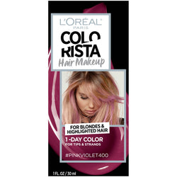 L'Oreal Paris Colorista Hair Makeup Temporary 1-Day Hair Color, PinkViolet400 (for blondes), 1 fl. oz.-CaribOnline