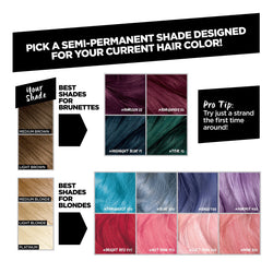 L'Oreal Paris Colorista Semi-Permanent Hair Color For Brunettes, #MidnightBlue, 1 kit-CaribOnline