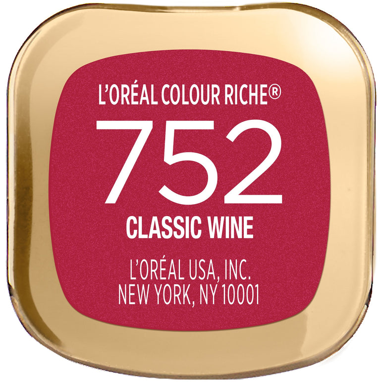 L'Oreal Paris Colour Riche Original Satin Lipstick for Moisturized Lips, Classic Wine, 0.13 oz.-CaribOnline
