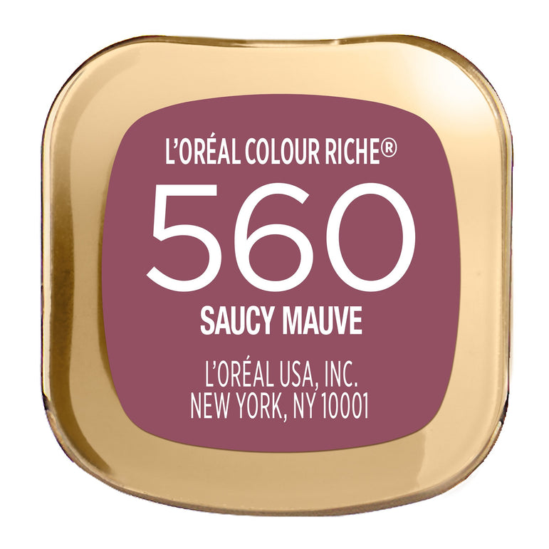 L'Oreal Paris Colour Riche Original Satin Lipstick for Moisturized Lips, Saucy Mauve, 0.13 oz.-CaribOnline