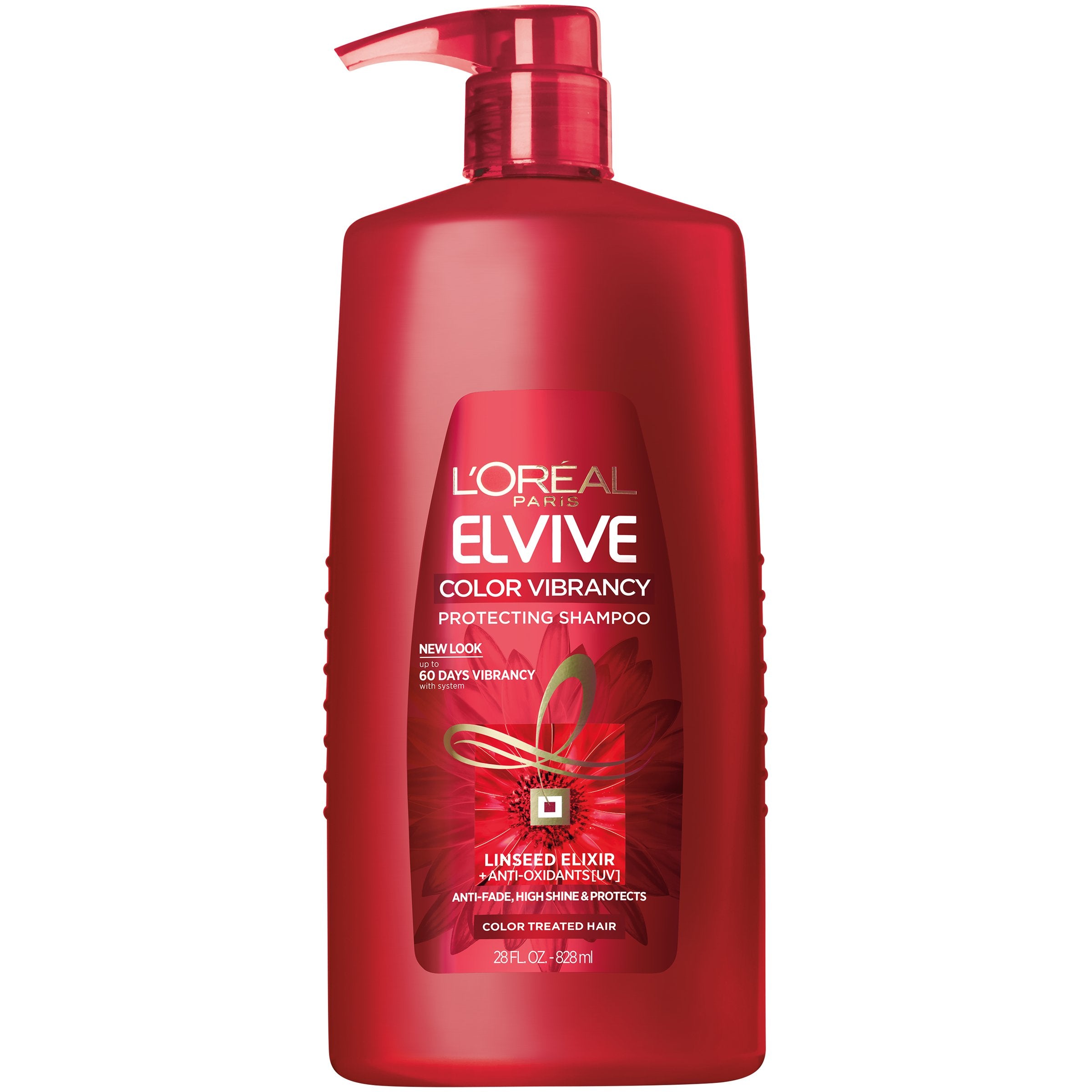 L'Oreal Paris Elvive Color Vibrancy Protecting Shampoo, for Color Treated Hair, Shampoo with Linseed Elixir and Anti-Oxidants, for Anti-Fade, High Shine, and Color Protection, 28 Fl Oz-CaribOnline