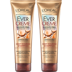 L'Oreal Paris EverCreme Deep Nourish Sulfate Free Shampoo, with Apricot Oil, 8.5 Fl. Oz (Pack of 2)-CaribOnline
