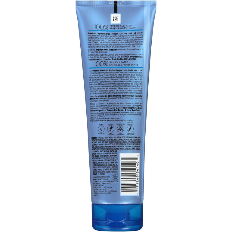 L'Oreal Paris EverCurl Hydracharge Sulfate Free Shampoo, with Coconut Oil, 8.5 Fl. Oz (Packaging May Vary)-CaribOnline