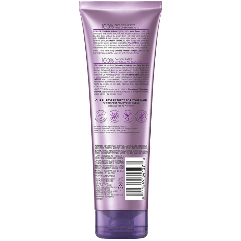 L'Oreal Paris EverPure Sulfate Free Volume Conditioner, with Lotus Flower, 8.5 Fl. Oz (Packaging May Vary)-CaribOnline