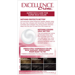 L'Oreal Paris Excellence Créme Permanent Triple Protection Hair Color, 2C Luscious Black, 1 kit-CaribOnline