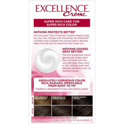 L'Oreal Paris Excellence Créme Permanent Triple Protection Hair Color, 3 Natural Black, 1 kit-CaribOnline