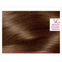 L'Oreal Paris Excellence Créme Permanent Triple Protection Hair Color, 5G Medium Golden Brown, 1 kit-CaribOnline