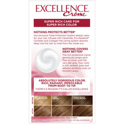 L'Oreal Paris Excellence Créme Permanent Triple Protection Hair Color, 6G Light Golden Brown, 1 kit-CaribOnline