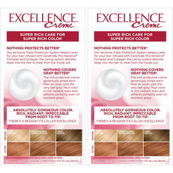 L'Oreal Paris Excellence Créme Permanent Triple Protection Hair Color, 8RB Medium Reddish Blonde, 2 count-CaribOnline