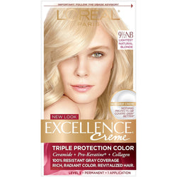 L'Oreal Paris Excellence Créme Permanent Triple Protection Hair Color, 9.5NB Lightest Natural Blonde, 1 kit-CaribOnline