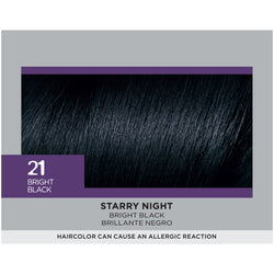 L'Oreal Paris Feria Multi-Faceted Shimmering Permanent Hair Color, 21 Starry Night (Bright Black), 1 kit-CaribOnline