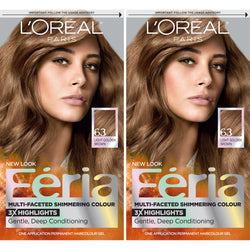 L'Oreal Paris Feria Multi-Faceted Shimmering Permanent Hair Color, 63 Sparkling Amber, 2 count-CaribOnline