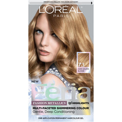 L'Oreal Paris Feria Multi-Faceted Shimmering Permanent Hair Color, 73 Golden Sunset (Dark Golden Blonde), 1 kit-CaribOnline