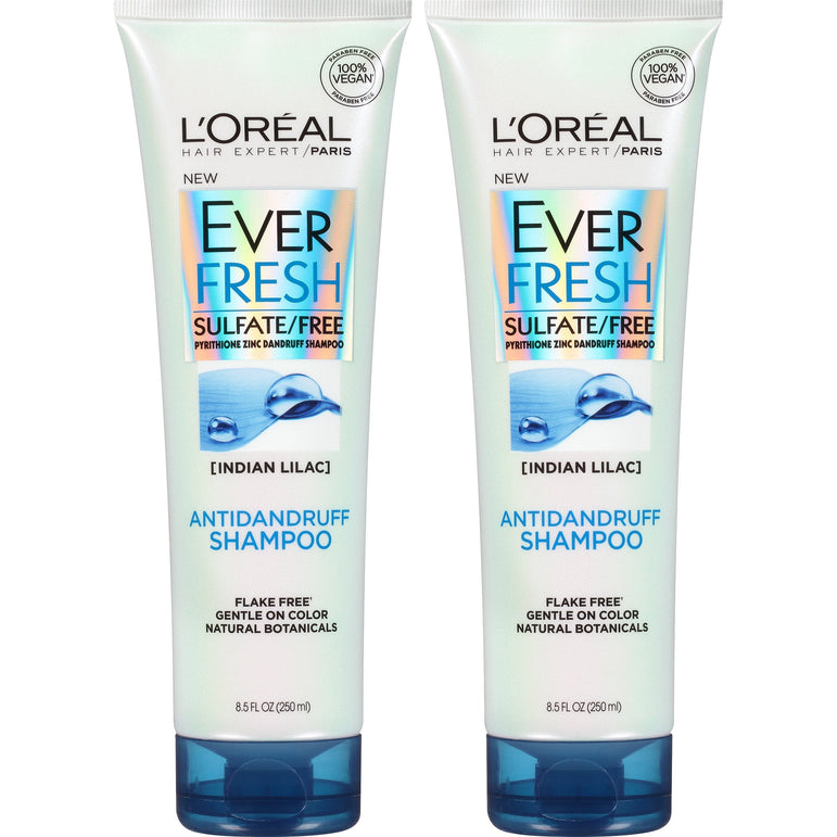 L'Oreal Paris Hair Care EverFresh Antidandruff Shampoo Sulfate Free, 2 Count (8.5 Fl. Oz each)-CaribOnline