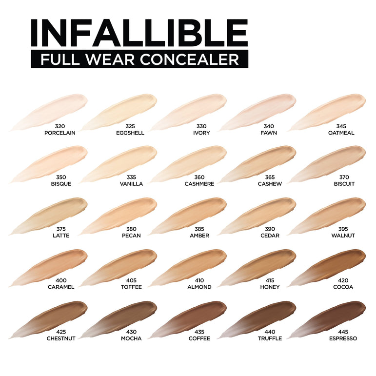 L'Oréal Paris Infallible Full Wear Concealer Waterproof, Full Coverage, Amber, 0.33 fl. oz.-CaribOnline