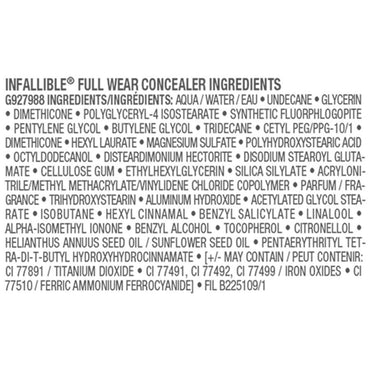 L'Oréal Paris Infallible Full Wear Concealer Waterproof, Full Coverage, Eggshell, 0.33 fl. oz.-CaribOnline