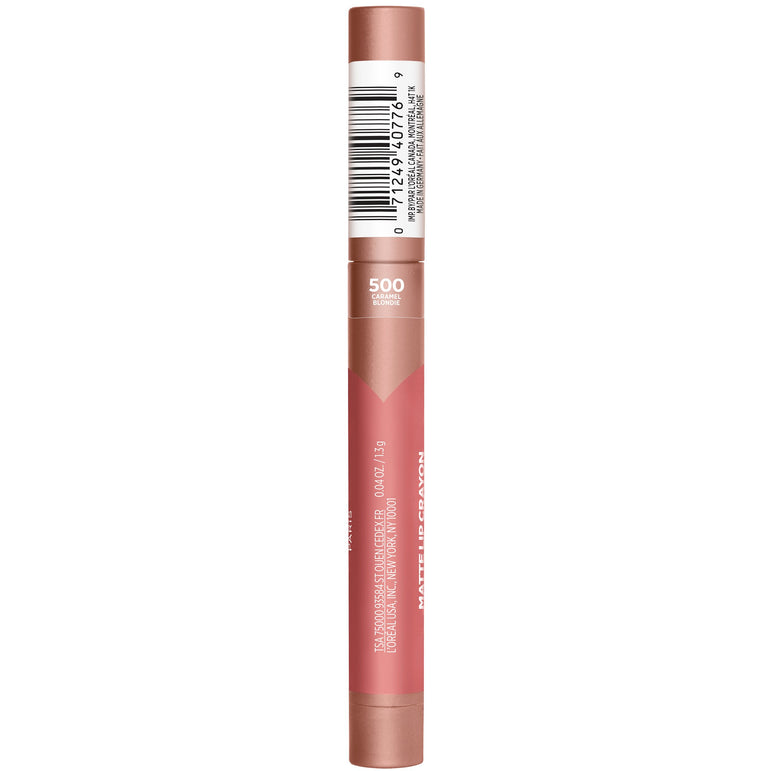 L'Oreal Paris Infallible Matte Lip Crayon, Lasting Wear, Smudge Resistant, Caramel Blonde, 0.04 oz.-CaribOnline