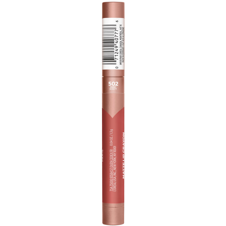 L'Oreal Paris Infallible Matte Lip Crayon, Lasting Wear, Smudge Resistant, Sweet and Salty, 0.04 oz.-CaribOnline
