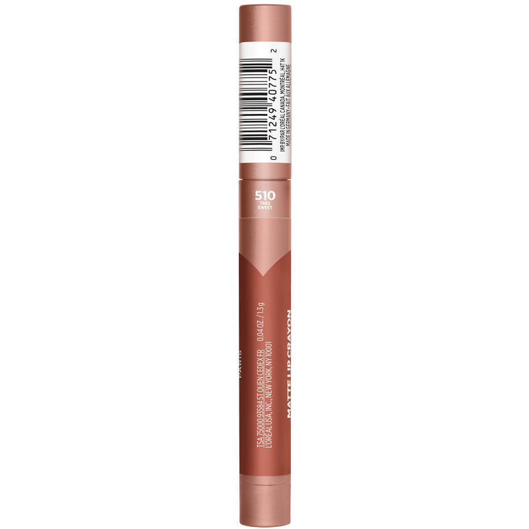 L'Oreal Paris Infallible Matte Lip Crayon, Lasting Wear, Smudge Resistant, Tres Sweet, 0.04 oz.-CaribOnline