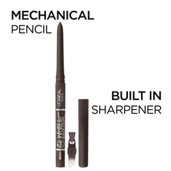 L'Oreal Paris Infallible Never Fail Pencil Eyeliner with Built in Sharpener, Black Brown, 2 count-CaribOnline