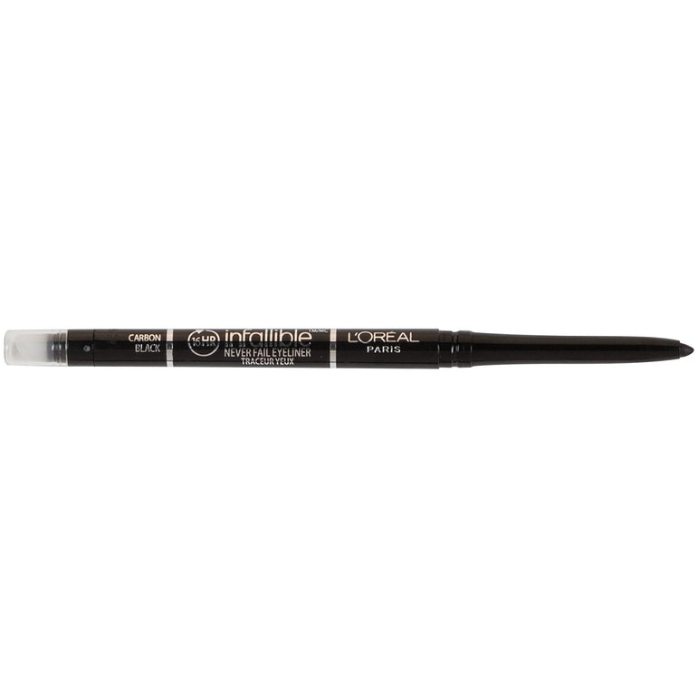 L'Oreal Paris Infallible Never Fail Pencil Eyeliner with Built in Sharpener, Carbon Black, 0.008 oz.-CaribOnline